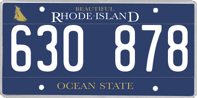 RI license plate 630878