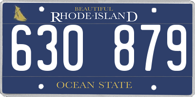 RI license plate 630879