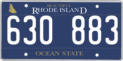 RI license plate 630883