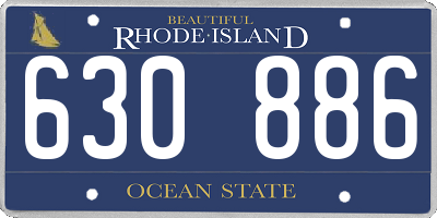 RI license plate 630886