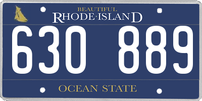 RI license plate 630889