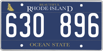 RI license plate 630896