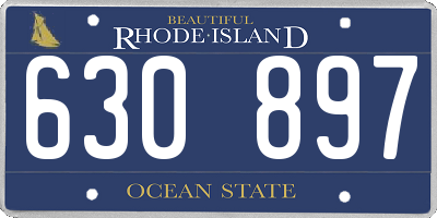 RI license plate 630897