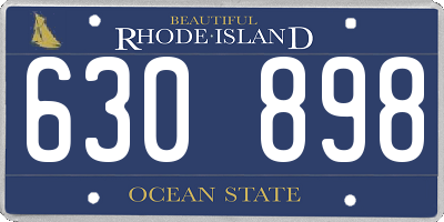 RI license plate 630898