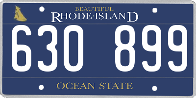 RI license plate 630899