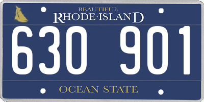 RI license plate 630901