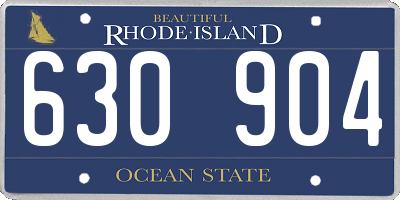 RI license plate 630904