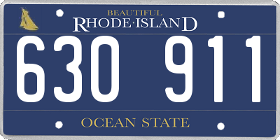 RI license plate 630911