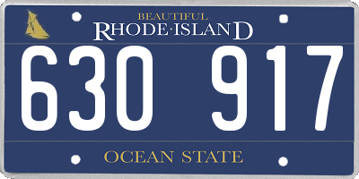 RI license plate 630917