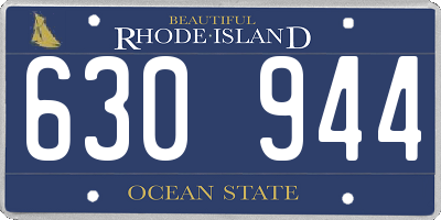 RI license plate 630944