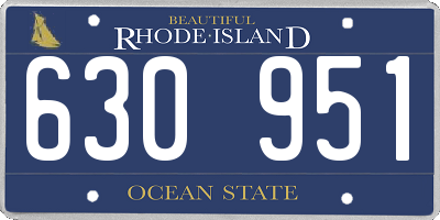 RI license plate 630951