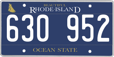 RI license plate 630952