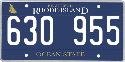 RI license plate 630955