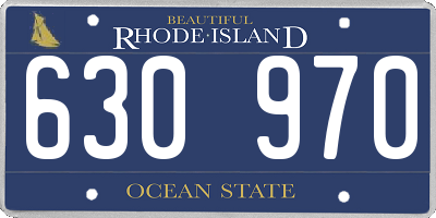 RI license plate 630970