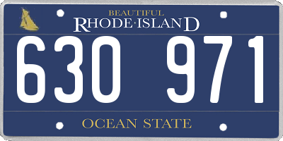 RI license plate 630971