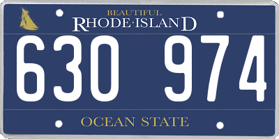 RI license plate 630974