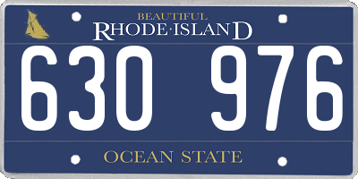 RI license plate 630976