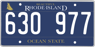 RI license plate 630977