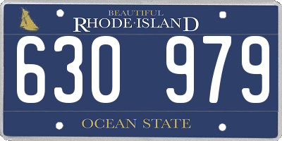RI license plate 630979