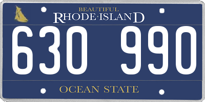 RI license plate 630990