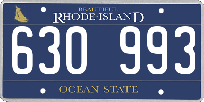 RI license plate 630993