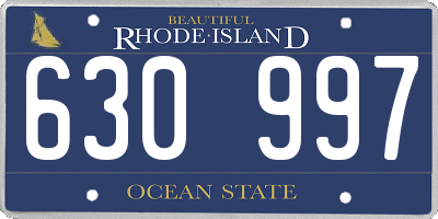 RI license plate 630997