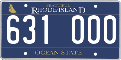 RI license plate 631000