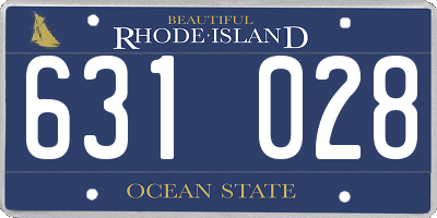 RI license plate 631028