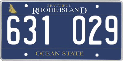 RI license plate 631029