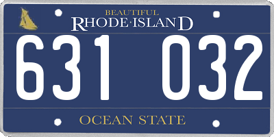 RI license plate 631032