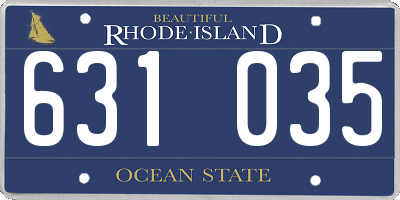 RI license plate 631035