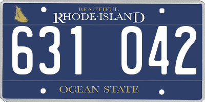 RI license plate 631042