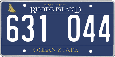 RI license plate 631044