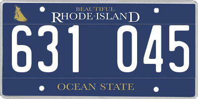RI license plate 631045