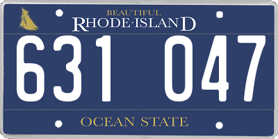 RI license plate 631047