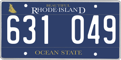 RI license plate 631049