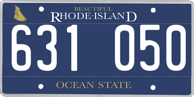 RI license plate 631050