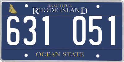 RI license plate 631051