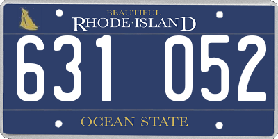 RI license plate 631052