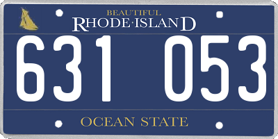 RI license plate 631053
