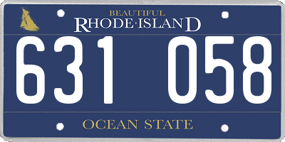 RI license plate 631058