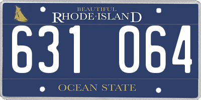 RI license plate 631064