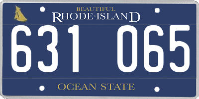 RI license plate 631065
