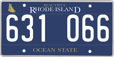 RI license plate 631066