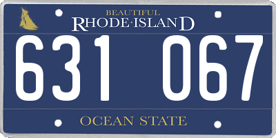 RI license plate 631067