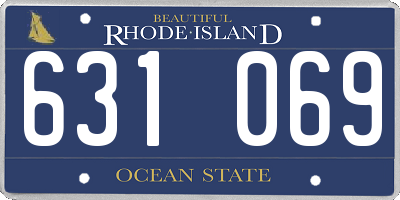 RI license plate 631069