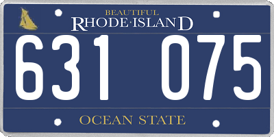 RI license plate 631075