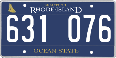 RI license plate 631076