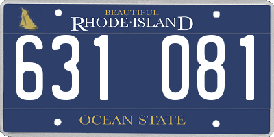 RI license plate 631081