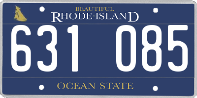 RI license plate 631085